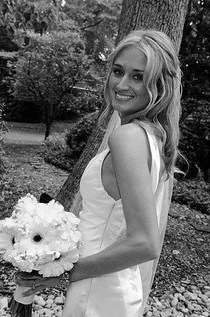 Black and white portrait, the Bride