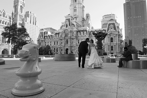 Urban Wedding Photography, Philadelphia, Center City, Artsy Black and White Photography, Christine Foster PHoto